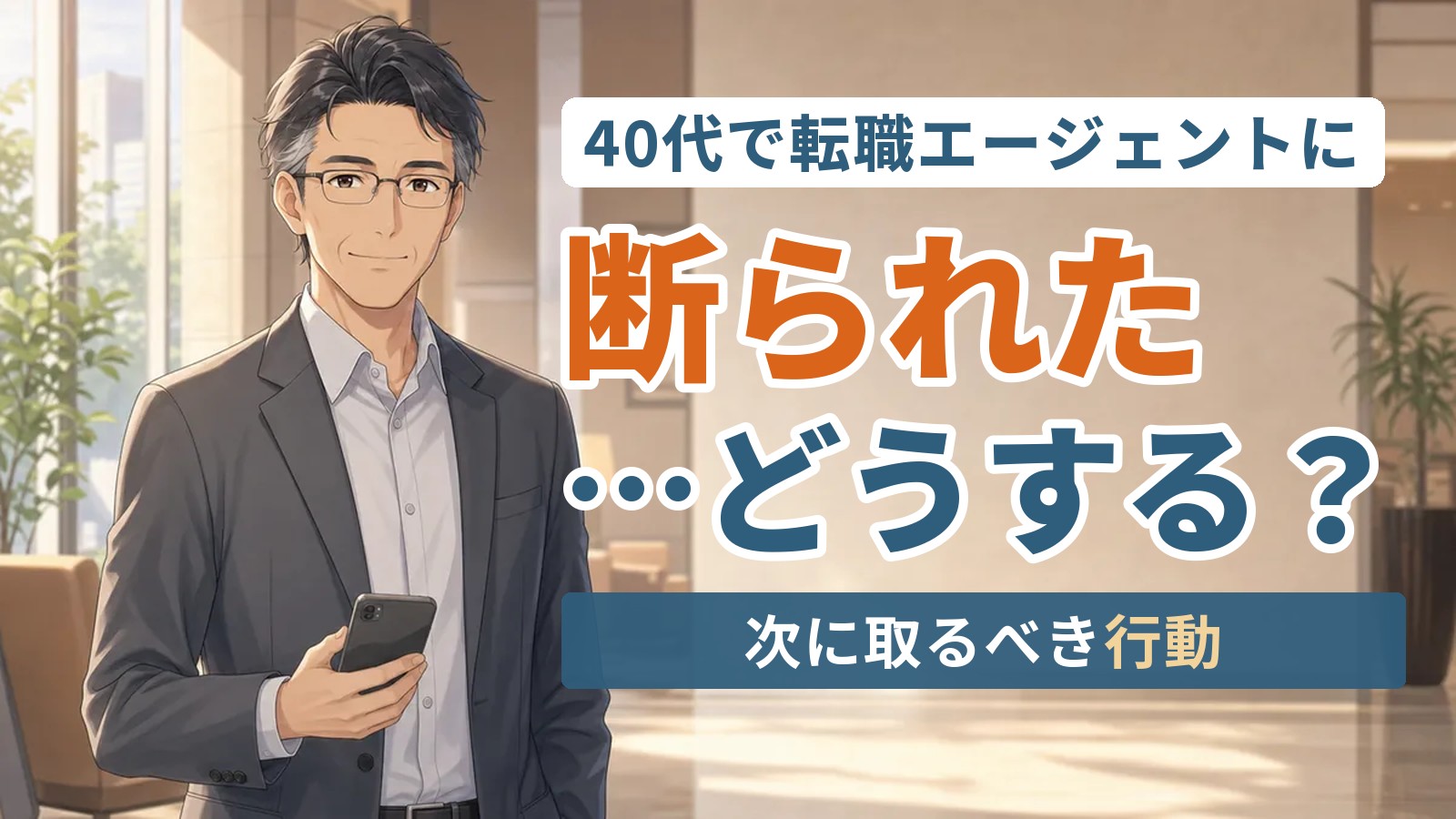 40代で転職エージェントに 断られた…どうする？ 次に取るべき行動