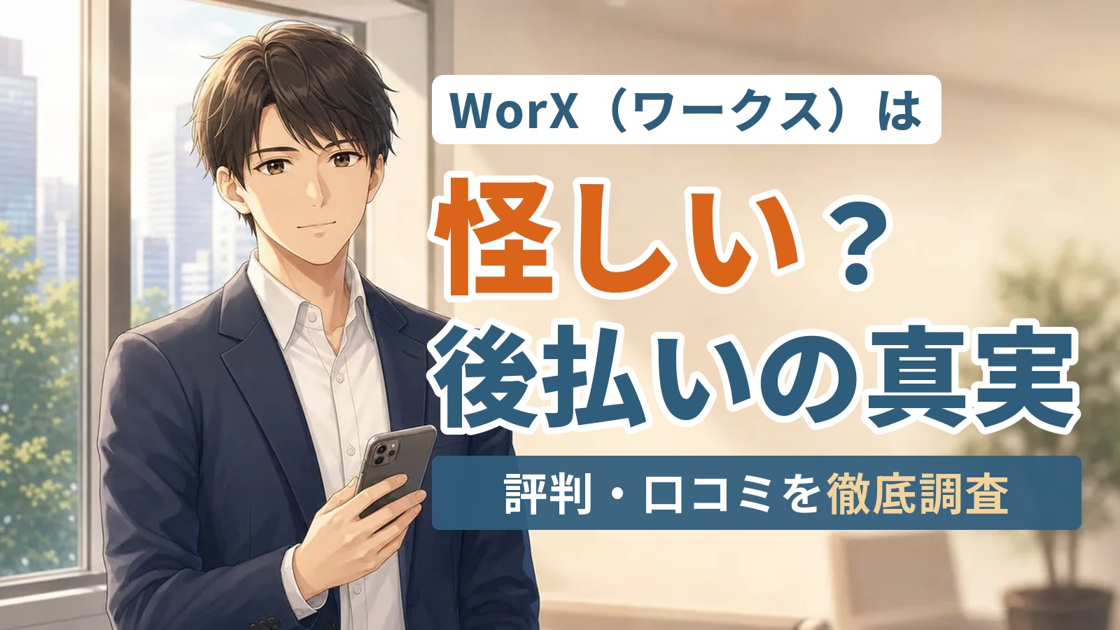 WorX（ワークス）は 怪しい？後払いの真実 評判・口コミを徹底調査
