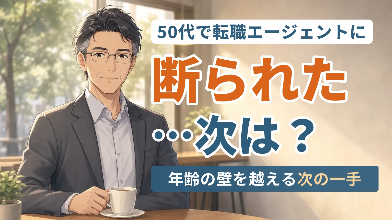 50代で転職エージェントに 断られた…次は？ 年齢の壁を越える次の一手